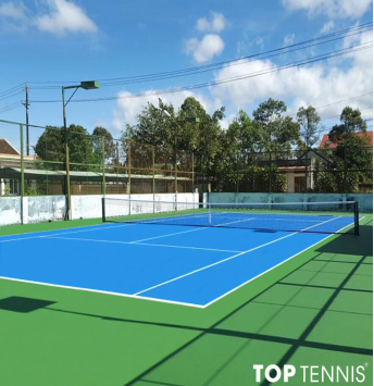 sơn sân tennis sau sữa chữa